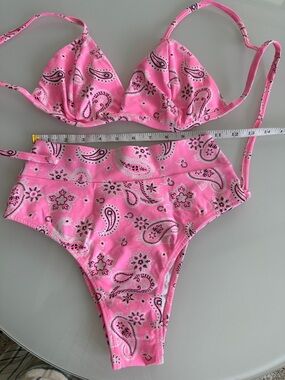 Pink Paisley Two-Piece Bikini Set